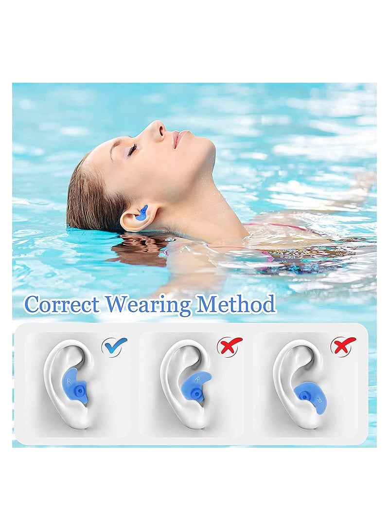 Y&D 3 Pairs Swimming Ear Plugs Professional Waterproof Reusable Silicone Earplugs for Showering Surfing Snorkeling and Other Adults Water Sports Kids - Image 3