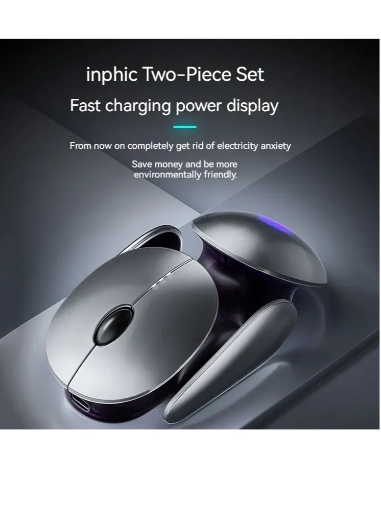 inphic X2 Bluetooth wireless three-mode mouse silent charging luminous business home office e-sports game  - Image 3