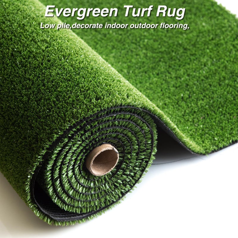 XLX TURF Outdoor Artificial Grass Rug 4FT X 4FT, Green Synthetic Turf Floor Mat for Balcony, Patio, Yard, Pets Dogs Grass Pad - Image 3