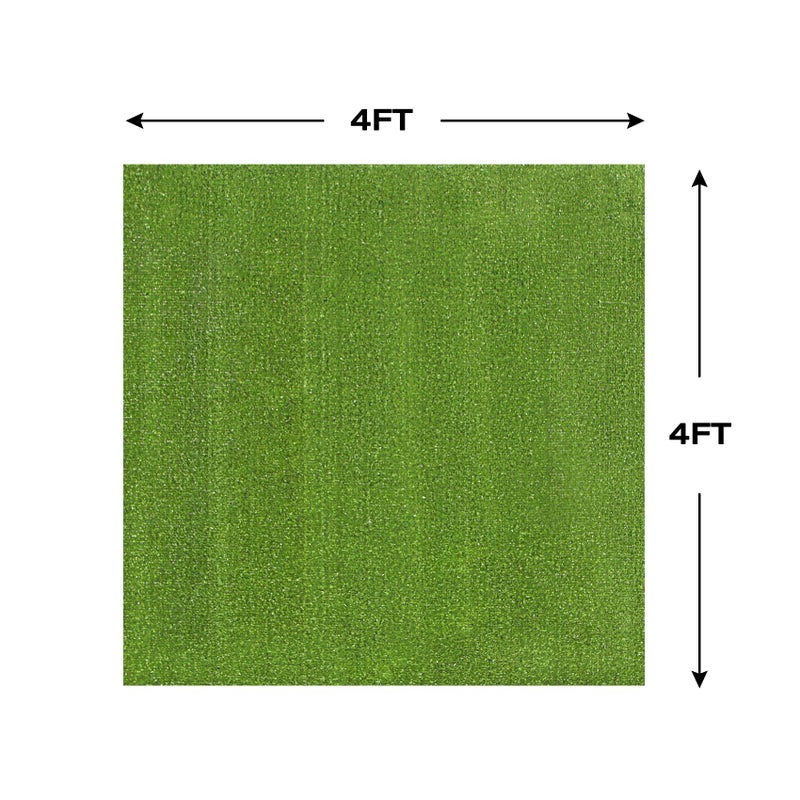 XLX TURF Outdoor Artificial Grass Rug 4FT X 4FT, Green Synthetic Turf Floor Mat for Balcony, Patio, Yard, Pets Dogs Grass Pad - Image 2