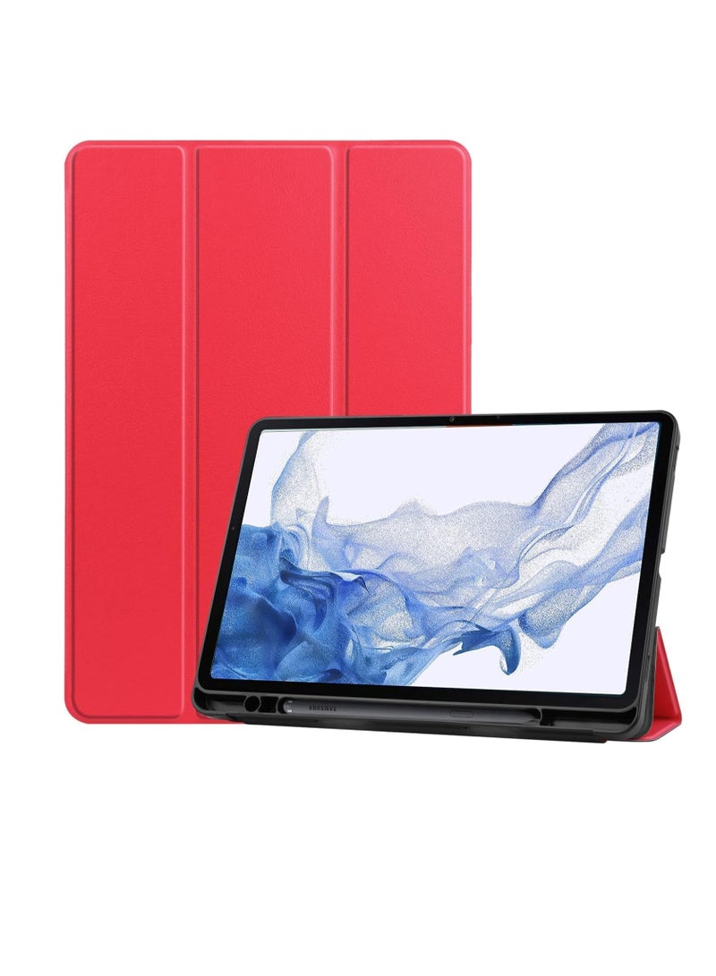 Case Compatible with Samsung Galaxy Tab S8 2022 / Tab S7 2020 11 Inch Only Fit (SM-X700/X706/T870/T875), Soft TPU Case Cover (Red) - Image 1