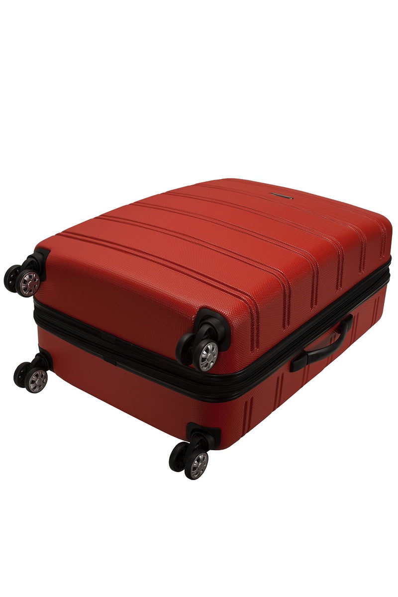 Rockland روكلاند ملبورن هاردسايد توسع العجلات الدوارة للأمتعة، أحمر، مقاس كبير 28 بوصة (F1603-RED) - Image 2