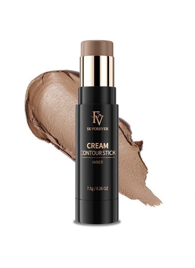 FV - FV Cool Toned Contour Stick, Blendable & Smooth, Natural Finish Cream Contour Stick, Waterproof & Long Lasting Face Shaping Contour Stick Makeup for Beginners, Cruelty-free, 01 Amber - Image 1