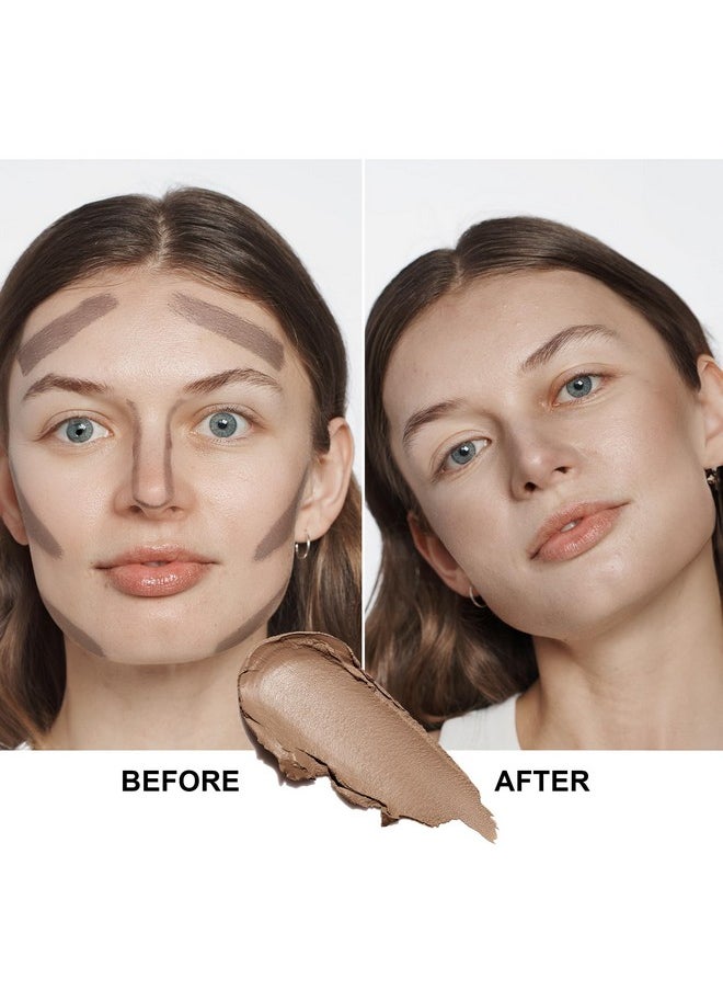 FV - FV Cool Toned Contour Stick, Blendable & Smooth, Natural Finish Cream Contour Stick, Waterproof & Long Lasting Face Shaping Contour Stick Makeup for Beginners, Cruelty-free, 01 Amber - Image 1