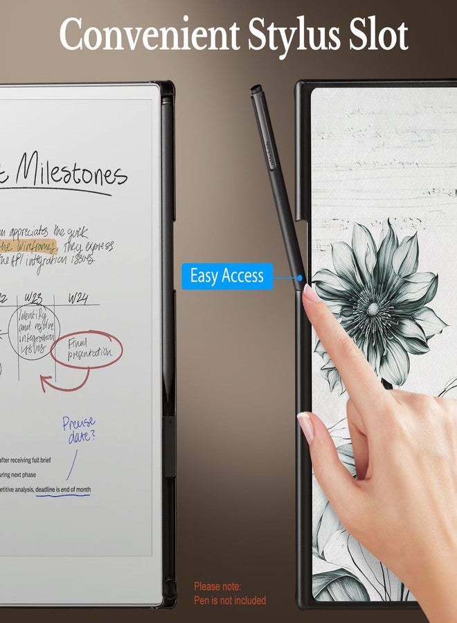 CoBak Case for 11.8" Remarkable Paper Pro Color Tablet 2024 Released- Smart Auto Sleep/Wake Folio Lightweight Protective Cover with Built-in Pen Holder and Nibs Holder (Drawing Sunflower) - Image 2