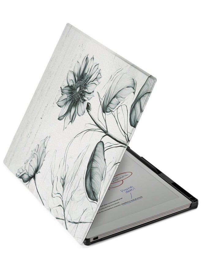CoBak Case for 11.8" Remarkable Paper Pro Color Tablet 2024 Released- Smart Auto Sleep/Wake Folio Lightweight Protective Cover with Built-in Pen Holder and Nibs Holder (Drawing Sunflower) - Image 1