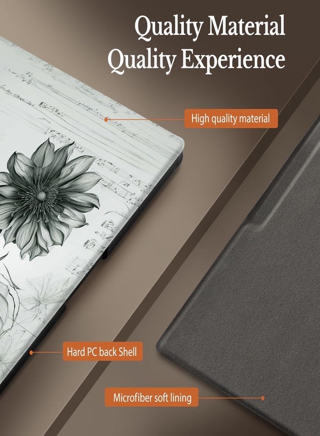 CoBak Case for 11.8" Remarkable Paper Pro Color Tablet 2024 Released- Smart Auto Sleep/Wake Folio Lightweight Protective Cover with Built-in Pen Holder and Nibs Holder (Drawing Sunflower) - Image 5