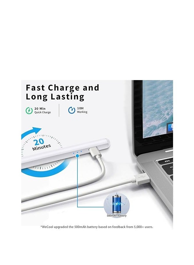 WeCool P1 iPad Pencil for iPad 10th/9th Generation, Stylus Pen for iPad with Upgraded 500mAh Battery | Palm Rejection | Magnetic Adsorption | Tilt Tech, Precise Stylus for iPad 2018-2024 - Image 2