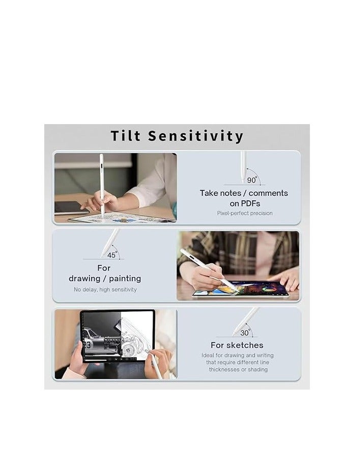 WeCool P1 iPad Pencil for iPad 10th/9th Generation, Stylus Pen for iPad with Upgraded 500mAh Battery | Palm Rejection | Magnetic Adsorption | Tilt Tech, Precise Stylus for iPad 2018-2024 - Image 5