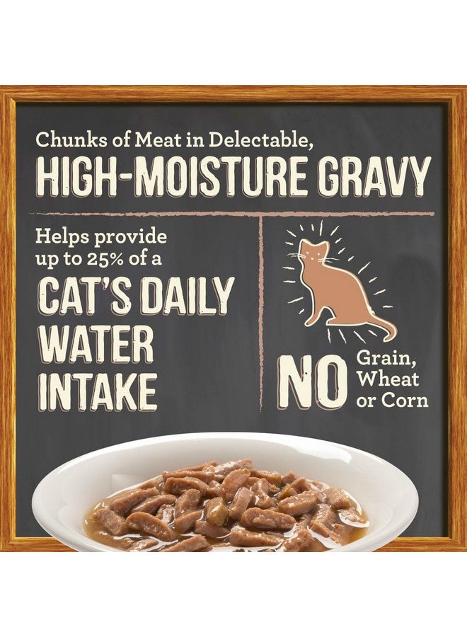 Merrick Purrfect Bistro Bon Appetits Premium Grain Free Wet Cat Food Topper, Beef Recipe Chunks in Gravy - (Pack of 24) 3 oz. Pouches - Image 5