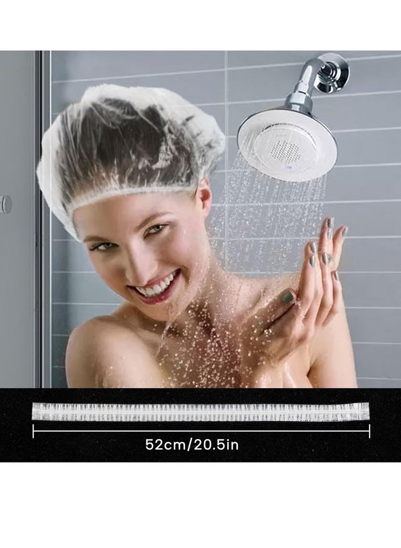Years Calm 30PCS Disposable Shower Caps, Clear Shower Caps for Travel, large Plastic Hair Caps for Women, Home Use, Hotel (30PCS large Size 20.5" - Image 2