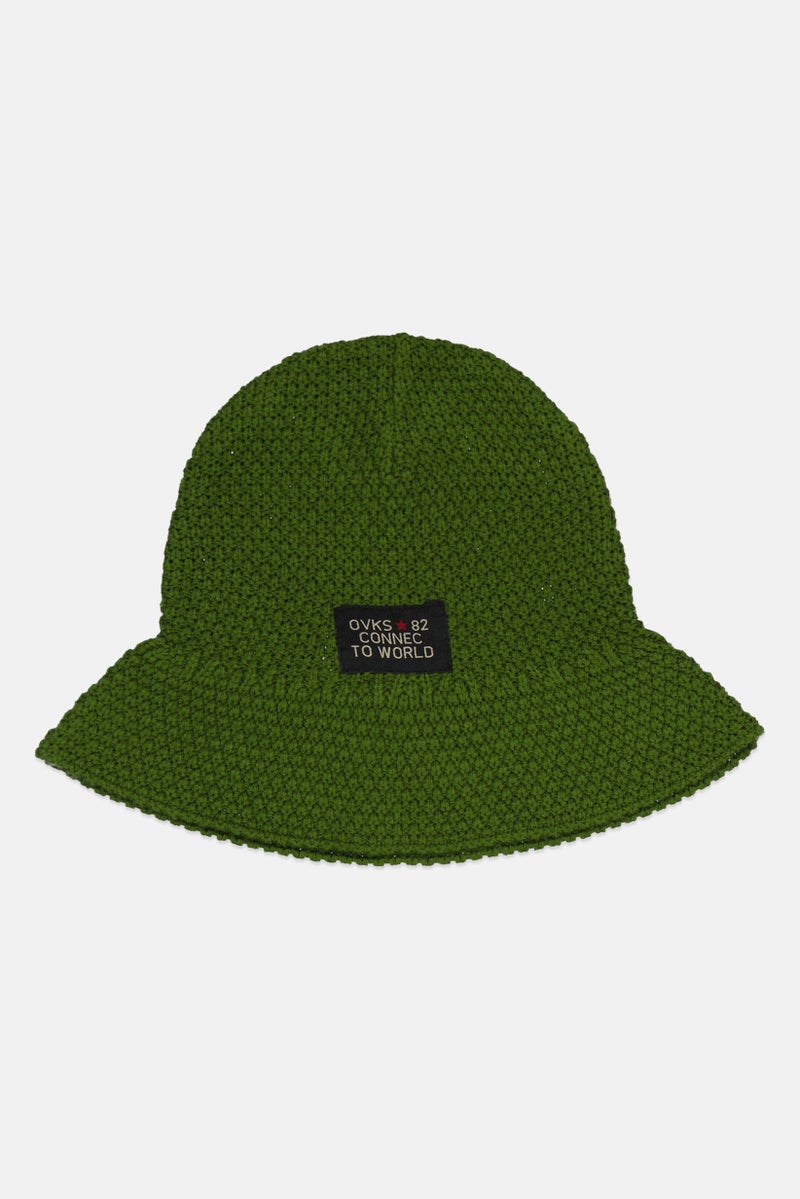 Overkids Toddler Girl Knitted Beanie Hat, Green  - Image 1