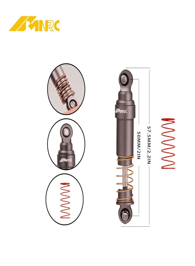 NMNRC Alum Simulated 50MM TRX4M Shocks for 1/18 TRX-4M Front Rear Shock Series Upgrades Part Gray - Image 3