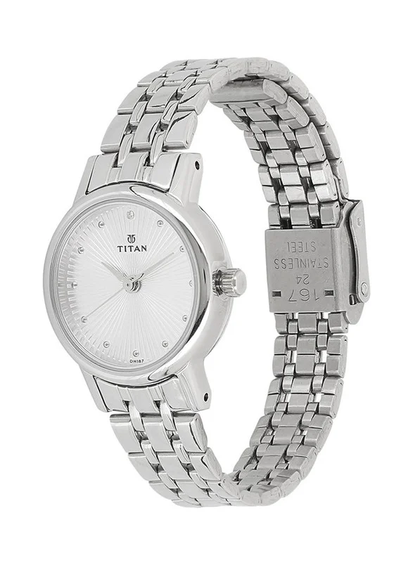 TITAN Titan Quartz Analog Siler Dial Stainless Steel Strap Watch for Women