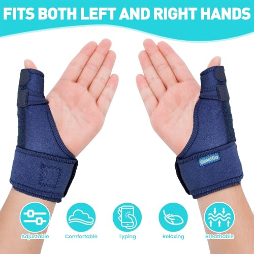 GenetGo Trigger Thumb Splints - Thumb Spica Support Brace Stabilizer for Carpal Tunnel, Arthritis, Sprains, Strains, Pain Relief - Left or Right Hand - Image 4