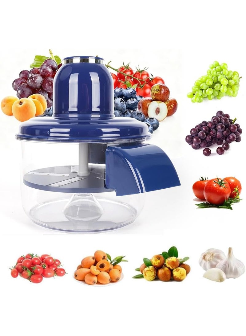 Automatic Grape Peeler Machine, Electric Garlic & Cherry Tomato Peeler Skin Remover Tool for Small Fruits,  Effortless Peeling for Home Kitchen (Blue-1PC) - Image 1