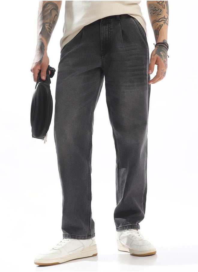 Hubberholme Men Comfort Relaxed Tappered Fit Mid-Rise Jeans  - Image 2