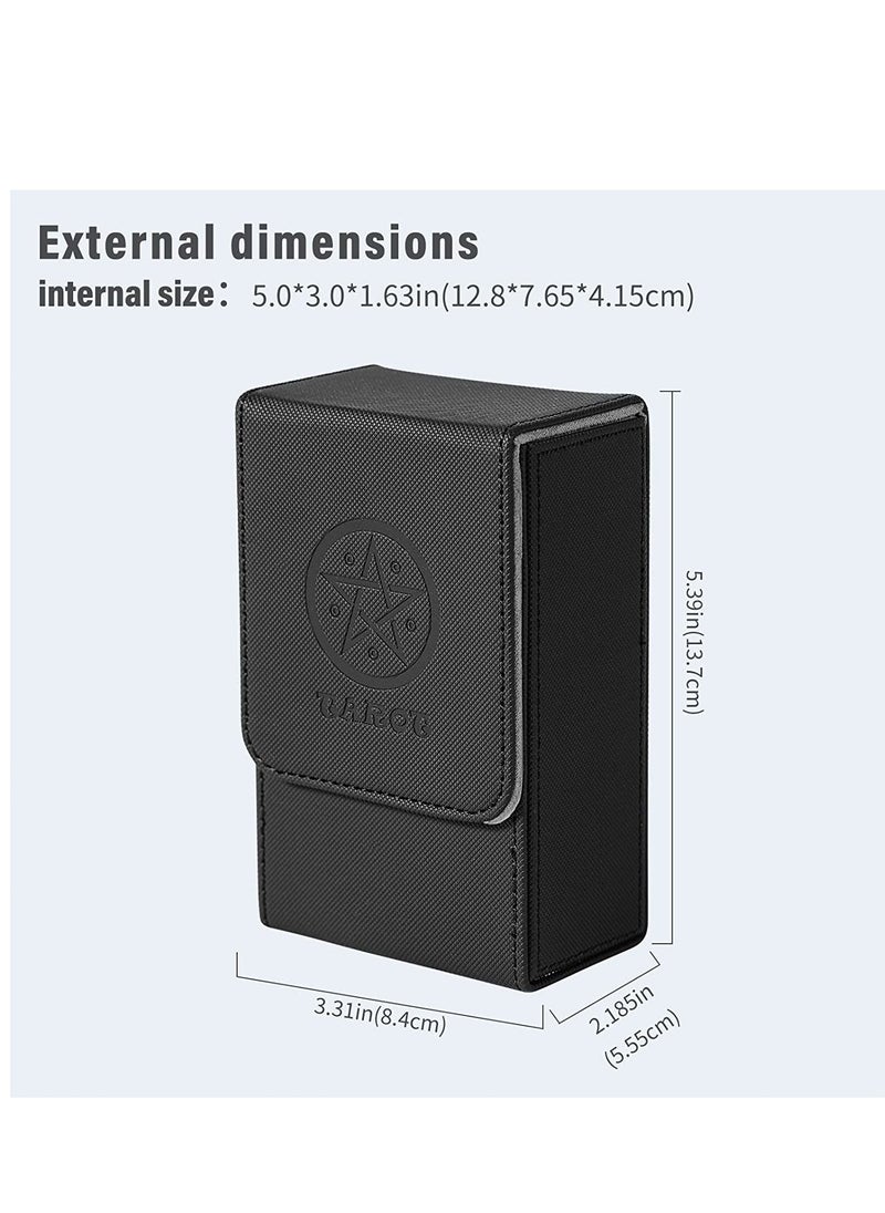 Excefore - Tarot Card Case Souvenir Card Storage Box Large Capacity Holds About 95 Pages for Most Standard Size Tarot Fold Top Design Not Included for Tarot Cards - Image 1