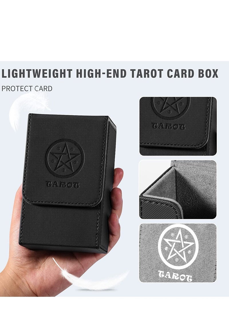 Excefore - Tarot Card Case Souvenir Card Storage Box Large Capacity Holds About 95 Pages for Most Standard Size Tarot Fold Top Design Not Included for Tarot Cards - Image 1