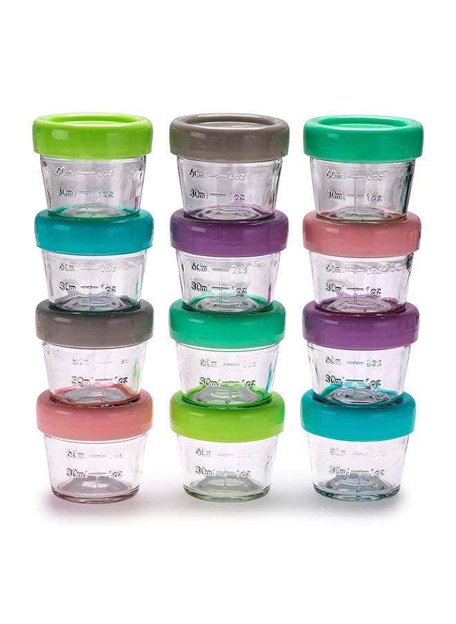 melii Pack Of 12 Glass Food Container, 4Oz  - Image 1