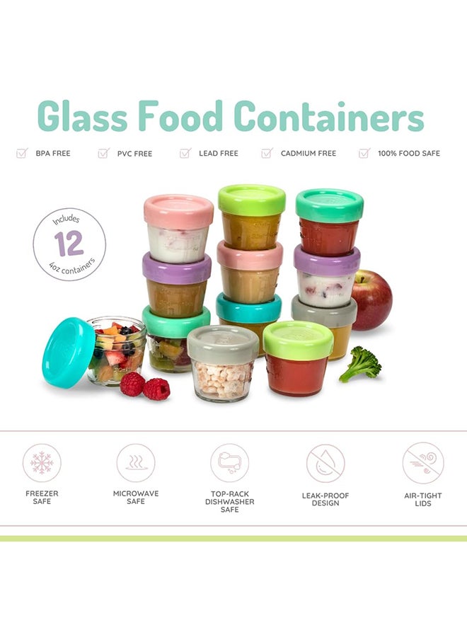 melii Pack Of 12 Glass Food Container, 4Oz  - Image 2