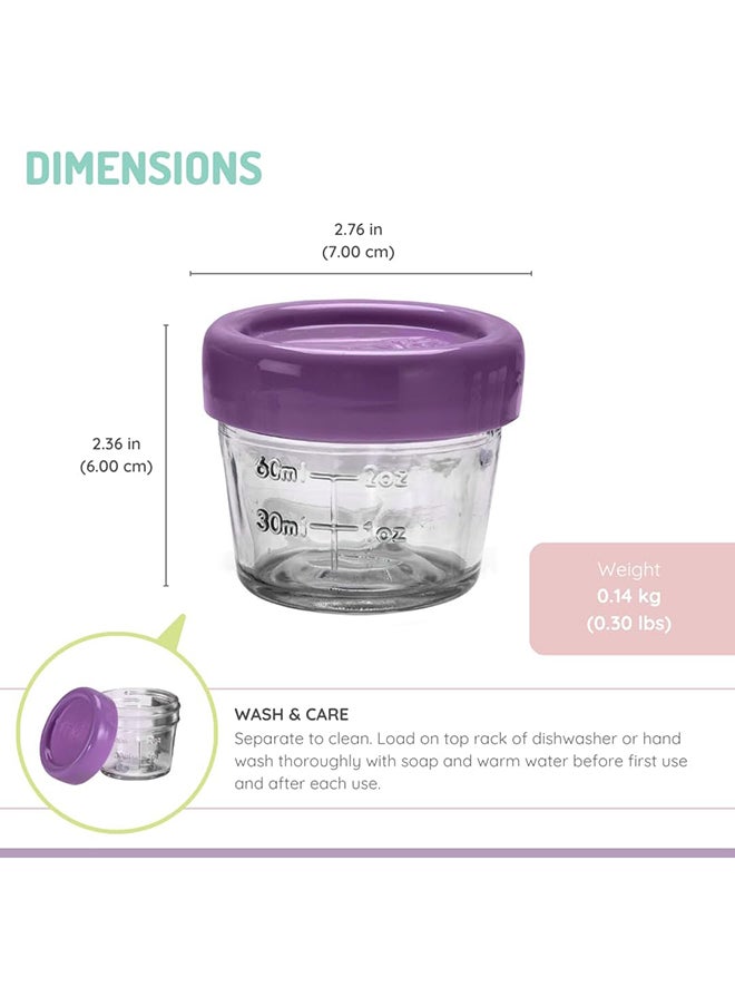 melii Pack Of 12 Glass Food Container, 4Oz  - Image 4