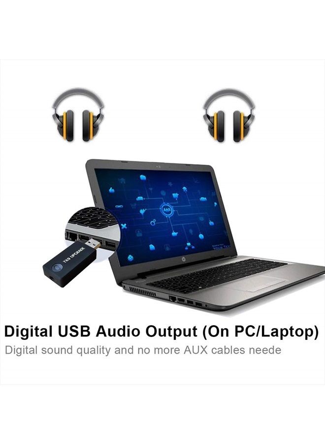 YETOR Bluetooth USB Adapter 5.2,Bluetooth Transmitter with 3.5mm,RCA,Computer USB Digital Audio,Dual Link for Headphones,Low Latency,USB Power Supply(TX9) - Image 5