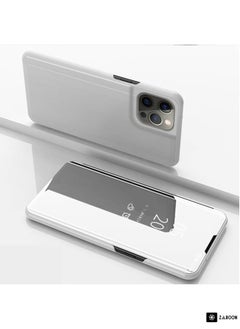 Generic Protective Case Cover For iPhone 14 Pro Plated Mirror Horizontal Flip Leather  with Holder  - Image 1
