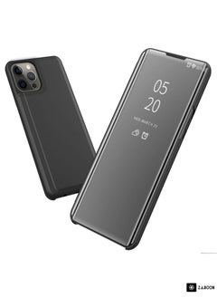 Generic Protective Case Cover For iPhone 14 Pro Plated Mirror Horizontal Flip Leather  with Holder  - Image 2