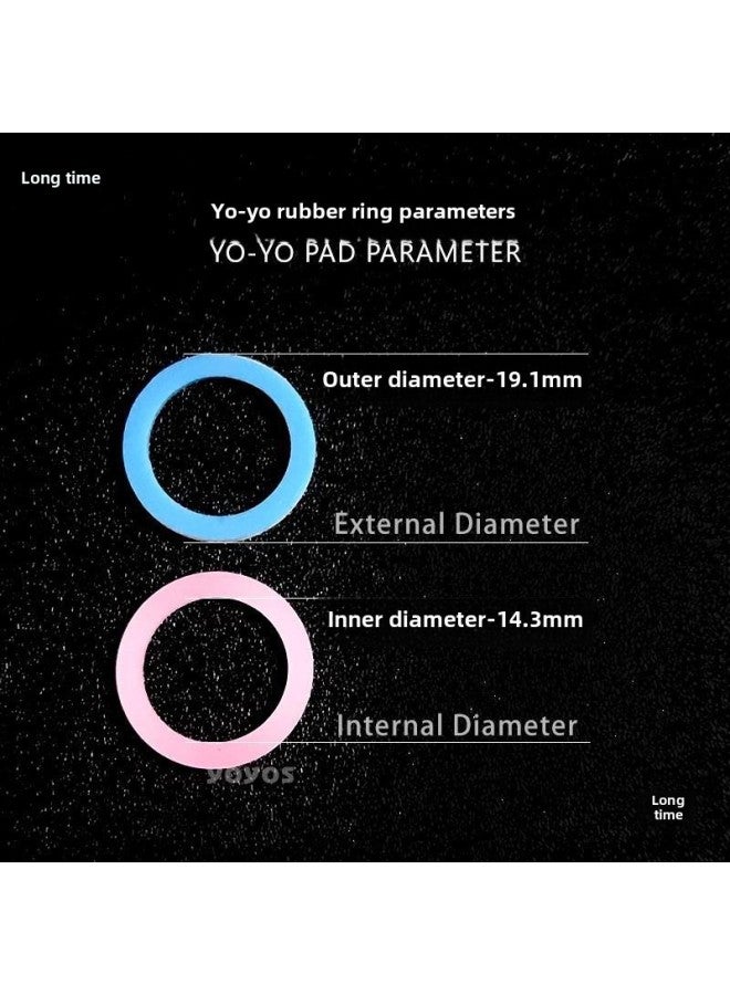Gasket Silicone Ring YYJ Specifications Easy To Use Accessories Glue Sticker Yoyo Recycling Yo-Yo Pad Pair-Color:Green Pair - Image 3