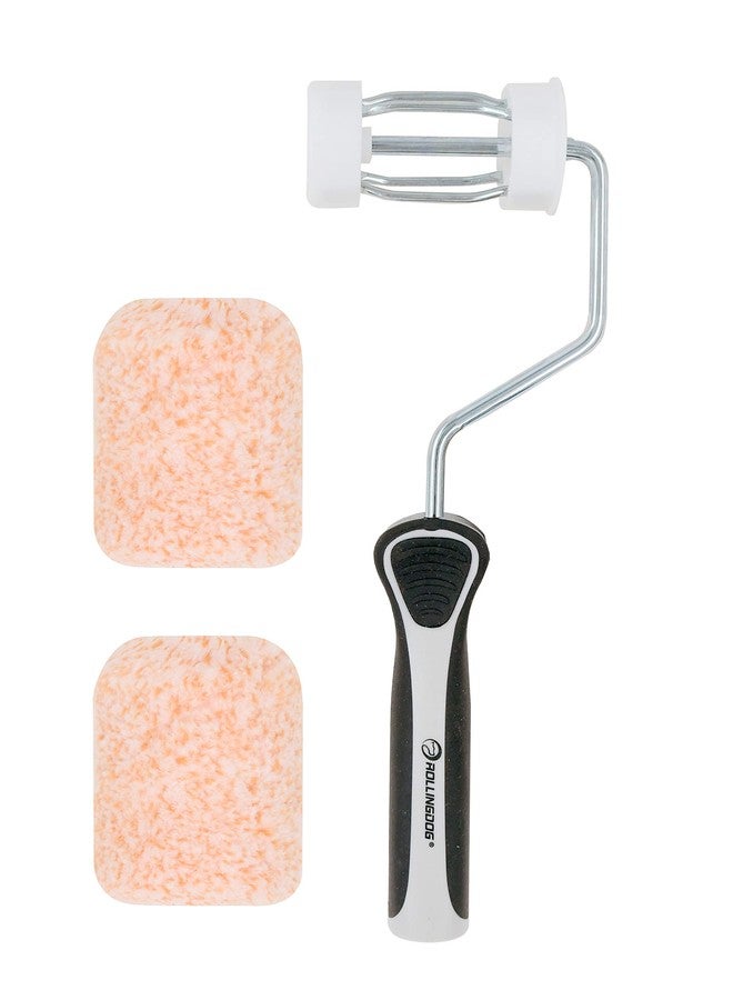 ROLLINGDOG 3 Inch Paint Roller - Small Paint Roller Microfiber Roller Covers, 3/8 inch Nap for Wall Ceiling Trim Edge Painting - Image 1