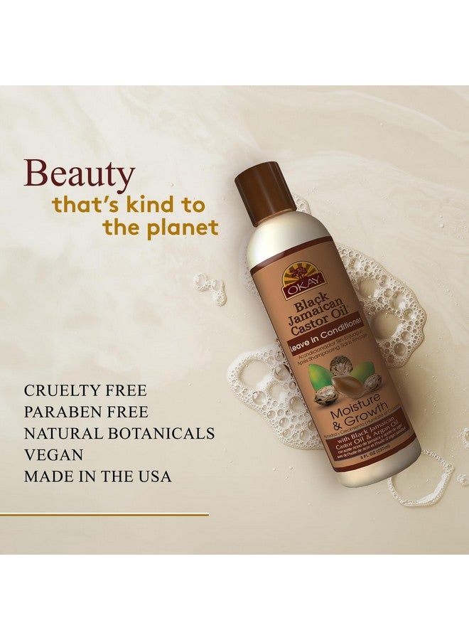 أوكي بلسم أوكي الأسود الجامايكي بزيت الخروع - مرطب للشعر للنساء والرجال، منتج طبيعي للشعر لنمو الشعر، زيت للشعر المجعد لشعر ناعم ورطب - 8 أونصة (عبوة من قطعة واحدة) - Image 3