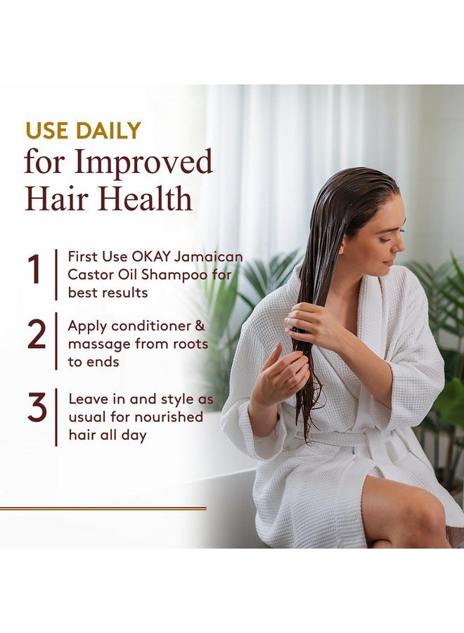 أوكي بلسم أوكي الأسود الجامايكي بزيت الخروع - مرطب للشعر للنساء والرجال، منتج طبيعي للشعر لنمو الشعر، زيت للشعر المجعد لشعر ناعم ورطب - 8 أونصة (عبوة من قطعة واحدة) - Image 5