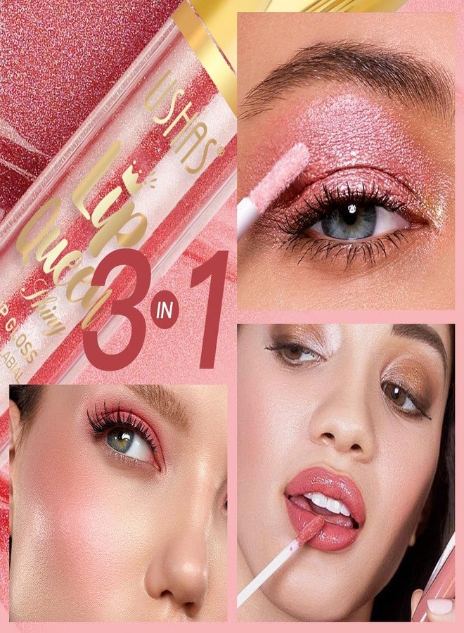 يوشاس ملمع شفاه أوشاس، زيت توهج الشفاه، ملمع شفاه سائل ناعم ولامع، لون شفاه، لمسة نهائية شديدة اللمعان، مرطب لمكياج الفتيات والسيدات (S4، عبوة من قطعة واحدة) - Image 5