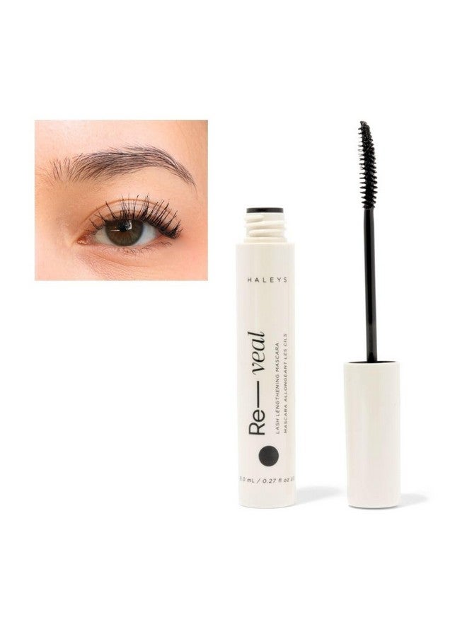 Haleys Re-veal Lash Lengthening Mascara - VEGAN & CRUELTY-FREE Makeup, Curved Wand for Feathery Lash-Extension Look, Lightweight Korean Formula (Black) - Image 1