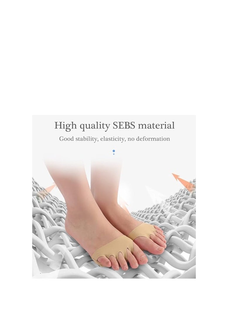 Spaceshoop 2 Pairs Honeycomb Fabric Forefoot Pads Men Women Soft Metatarsal Pads Soft Gel Ball of Foot Cushions for Relieving Foot Fatigue  - Image 3