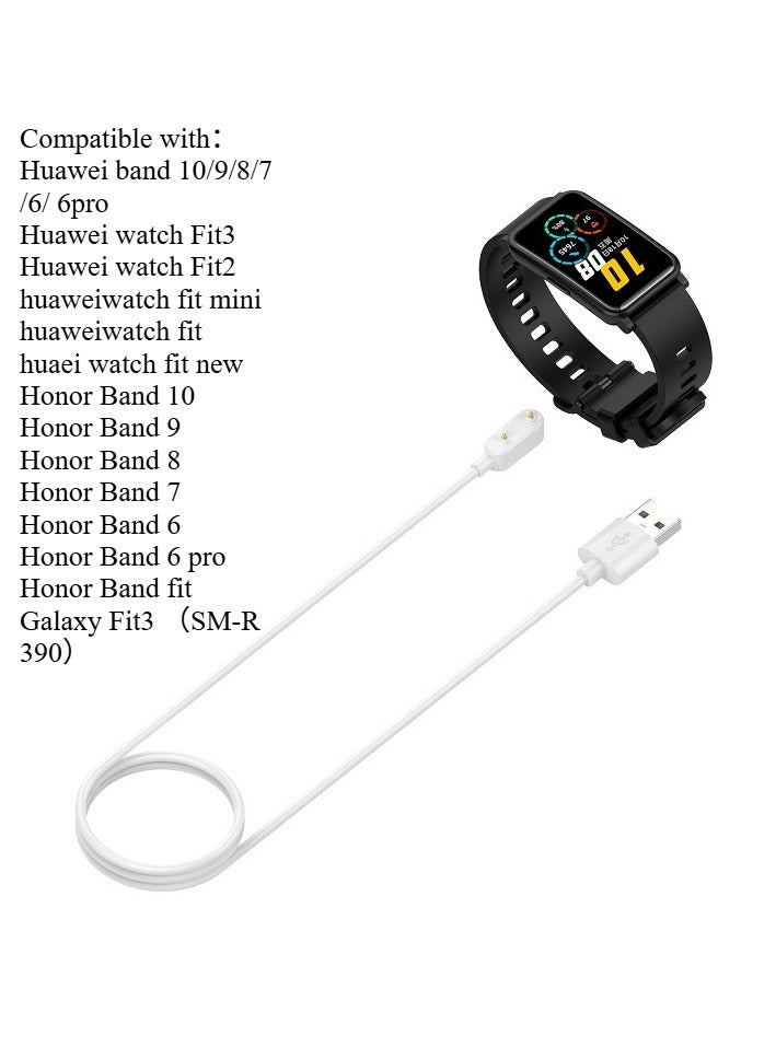 keloray 1M USB Charging Cable for Huawei Watch Fit 3/Huawei Watch Fit 2/Huawei Band 9/Huawei Band 8/Huawei Band 7/Huawei Band 6/Huawei Band 6 Pro/Honor Band 9/Honor Band 8/Honor Band 7/Honor Band 6/Honor Band 6 pro,Smart Watch Accessories Dock Charger Adapter Cable White - Image 2