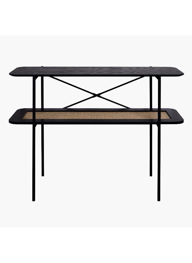 Home Box - Monty Rattan Console Table with Shelf - Image 1