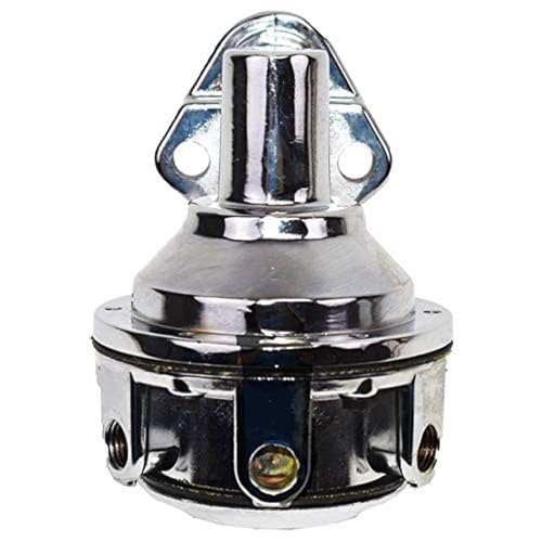 A-Team Performance - 12-835 Two-Valve Mechanical Fuel Pump 1/4-Inch Inlet Outlet NPT - Compatible With GMC Chevrolet BBC Big Block Chevy GMC V8 396 402 454 Engine Chrome - Image 1