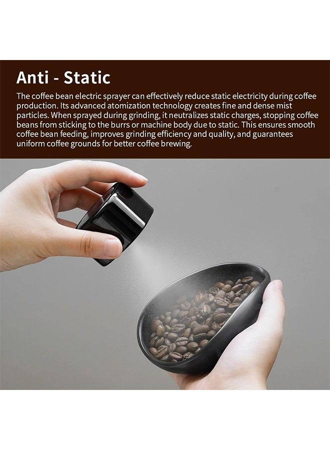 JS Coffee Bean Atomizer Rdt Sprayer for Reducing Coffee Power Static with Magnetic Base, Portable Electric Nano-Atomizer Rechargeable Espresso Sprayer, for Home and Cafe Use, Black - Image 3