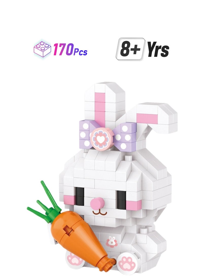 Rabbit 170pcs, Street Scene, Animal Set Building Block Toys, Educational Assembly Model Gift For Children - Image 1