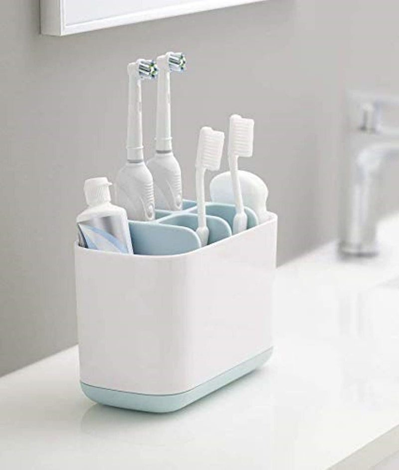 Kitchenwell Multipurpose Storage Holder Stand for Bathroom Toothbrush Tongue Cleaner Soap Comb Razor Shaving Kit and Toiletries Cosmetics Organizer (Pack of 1) - Image 1