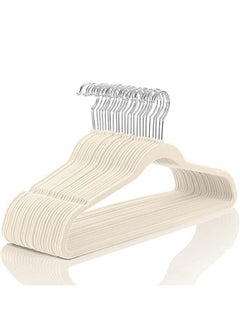 RollsTimi  50-Piece Velvet Hanger,Non-Slip Hanger Space Saving,Beige  - Image 1