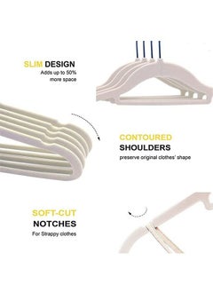 RollsTimi  50-Piece Velvet Hanger,Non-Slip Hanger Space Saving,Beige  - Image 4