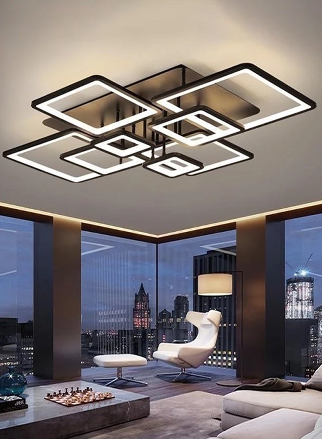 قلادة سقف غرفة المعيشة الاسكندنافية البسيطة الاسكندنافية مصباح سقف LED معلقة سقف 3 ألوضوء متغير بثلاثة ألوانان غرفة نوم - Image 1