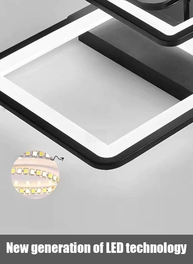 قلادة سقف غرفة المعيشة الاسكندنافية البسيطة الاسكندنافية مصباح سقف LED معلقة سقف 3 ألوضوء متغير بثلاثة ألوانان غرفة نوم - Image 5