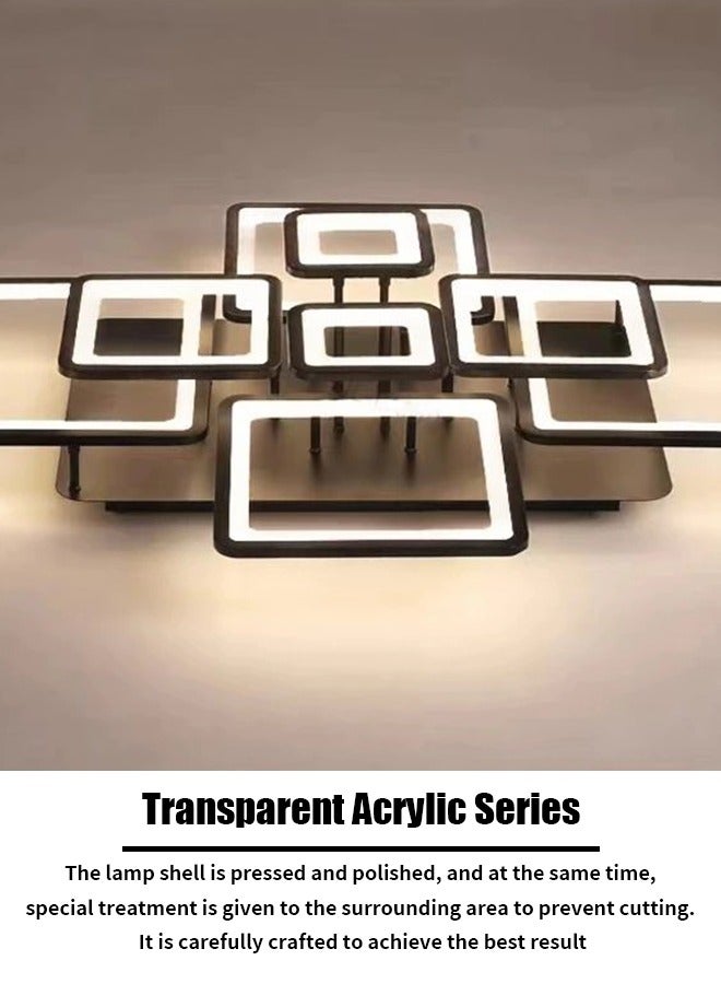 قلادة سقف غرفة المعيشة الاسكندنافية البسيطة الاسكندنافية مصباح سقف LED معلقة سقف 3 ألوضوء متغير بثلاثة ألوانان غرفة نوم - Image 4