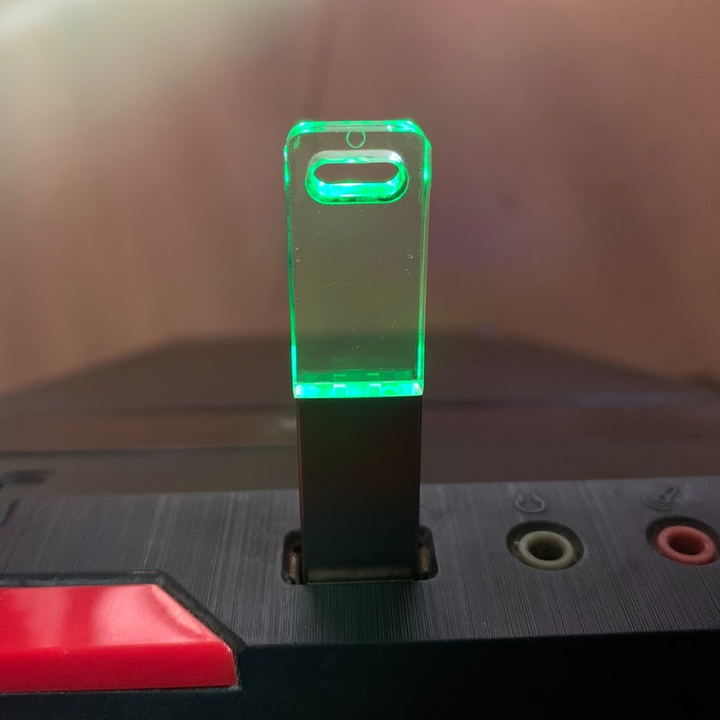 Green Light USB Flash Drive 32GB High Speed Memory Stick for Computer Laptop Photo Video Music Storage - Image 1