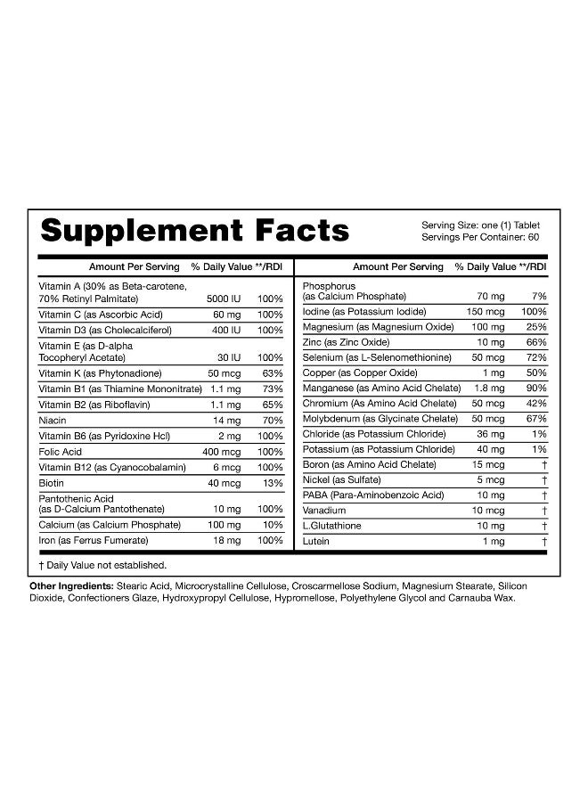 Natural Fervor Megaton Women Super Multivitamin 60 Tablets - Image 2