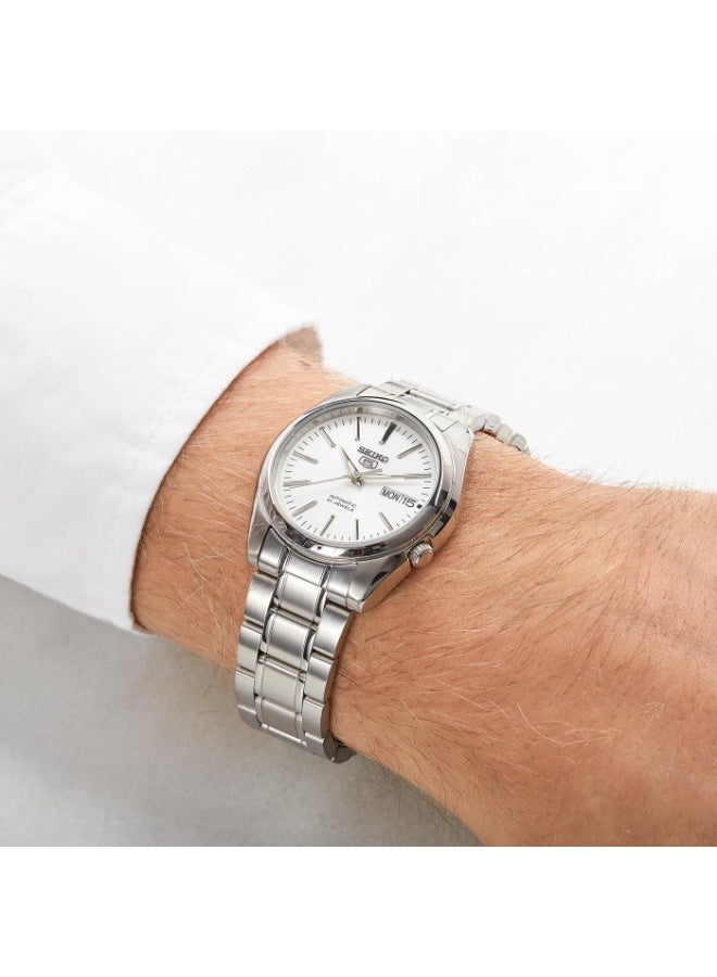 Seiko 5 Automatic SNKL41K1 White Dial Stainless Steel Men's Watch - Image 4